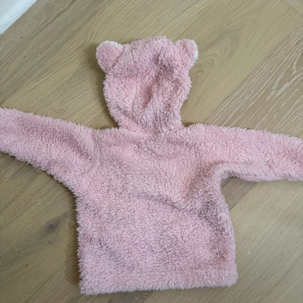 Patagonia Fuzzy Pink Bear Jacket - 3-6 months